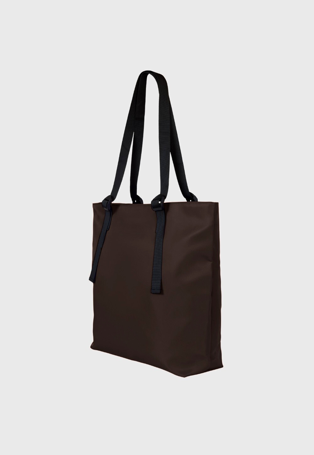 Regular tote - brown + navy logo patch