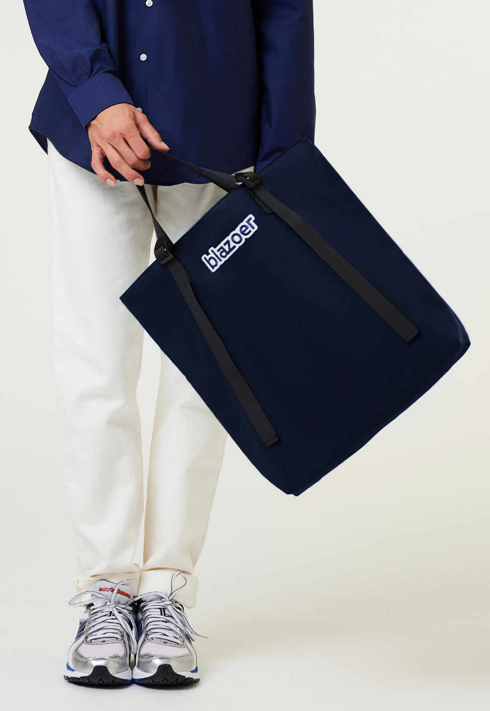 Tote - navy + navy logo patch