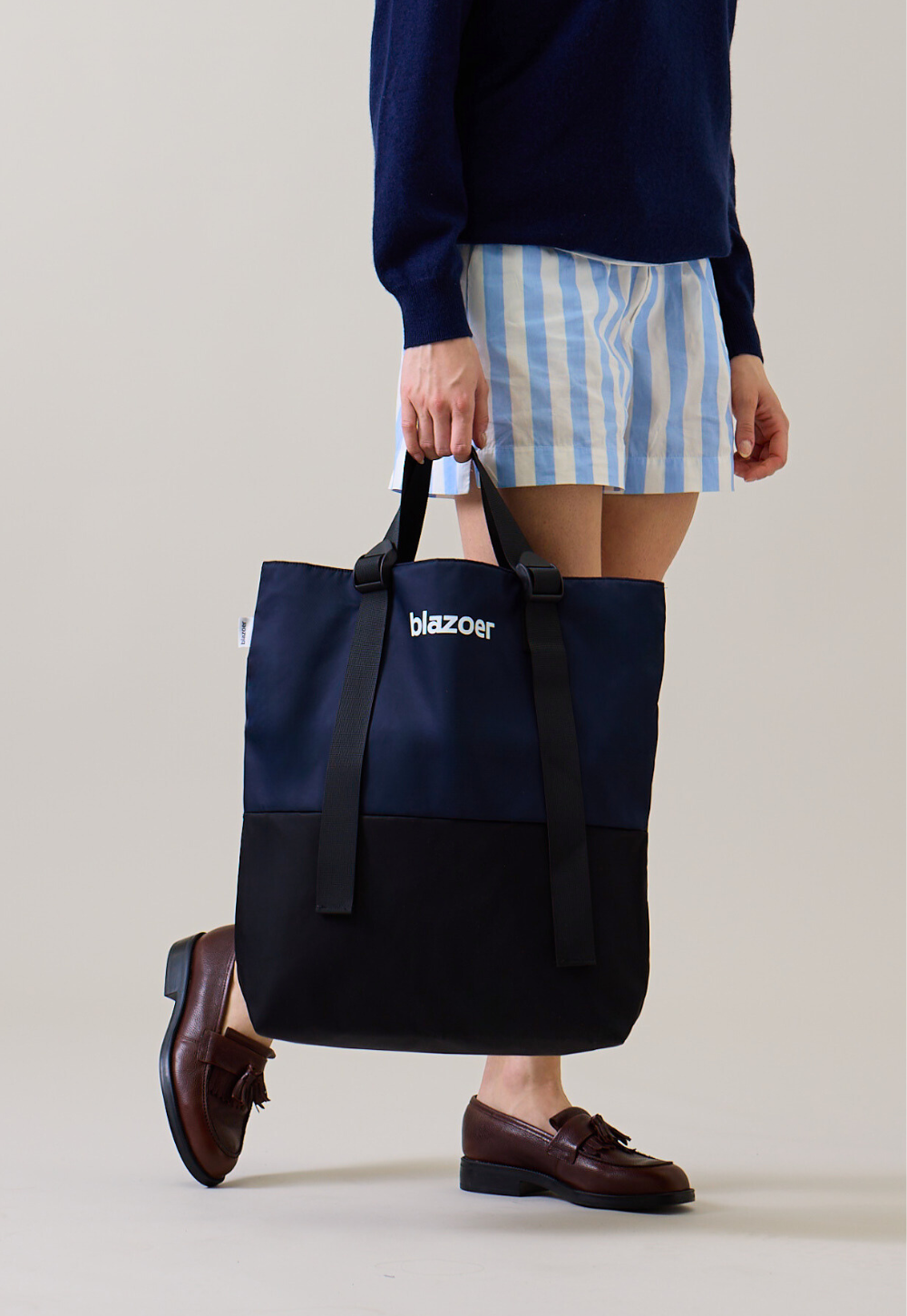 Big tote - navy + black